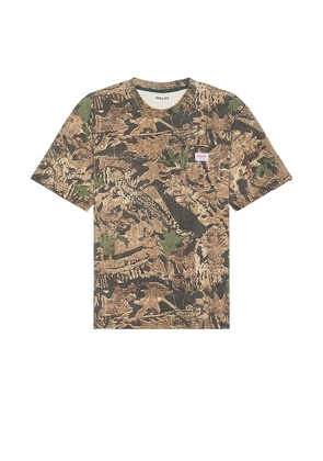 ROLLA'S Camo Trade Tee in Brown. Size M, S, XL.