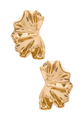8 Other Reasons Petal Earrings in Metallic Gold.