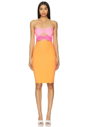 Susana Monaco Cut Out Mini Dress in Orange. Size M, S, XL, XS.
