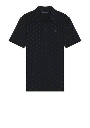 TravisMathew Beach Pit Polo Shirt in Black. Size L, S, XL/1X.