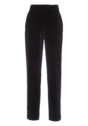 Prada velvet straight-leg trousers - Black