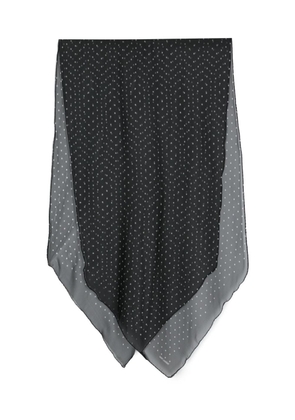 Saint Laurent polka-dot silk scarf - Black