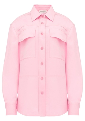 Alexander McQueen Military wool shirt - Pink