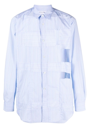 Comme Des Garçons Shirt striped cut-out cotton shirt - Blue