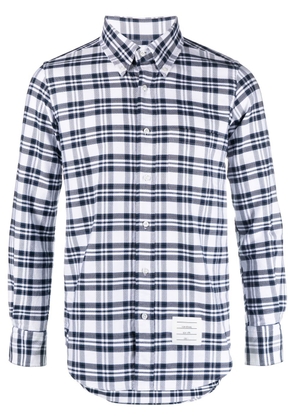 Thom Browne plaid-check print shirt - Blue