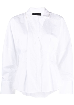 Fabiana Filippi pleated cotton shirt - White