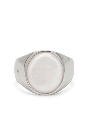 Tom Wood sterling silver Oval mother-of-pearl ring