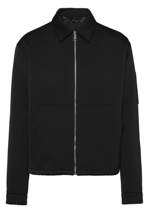 Prada triangle-logo blouson jacket - Black