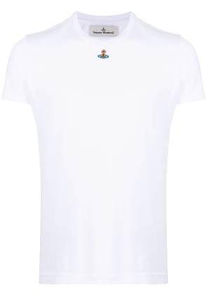 Vivienne Westwood Orb logo-embroidery cotton T-shirt - White
