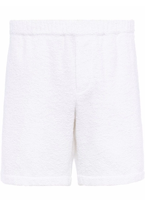 Prada triangle-logo terrycloth shorts - White