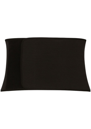 Dolce & Gabbana logo-patch corset-style belt - Black