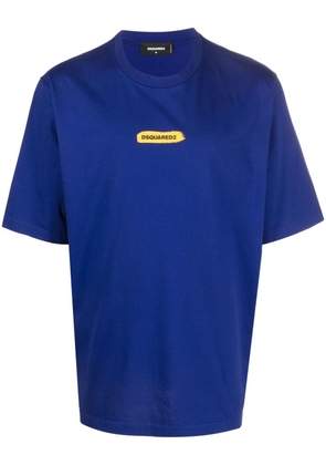 DSQUARED2 logo-stamp cottonT-shirt - Blue