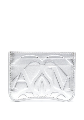 Alexander McQueen The Seal leather card holder - Silver