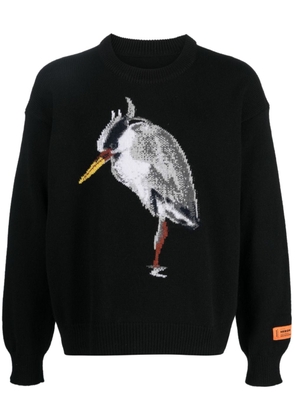 Heron Preston intarsia-knit wool-blend jumper - Black