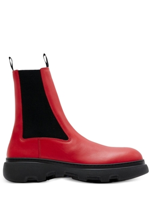 Burberry Creeper leather Chelsea boot - Red