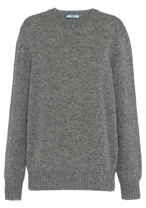 Prada triangle-logo wool jumper - Grey