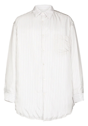 Maison Margiela padded pinstriped shirt - Neutrals