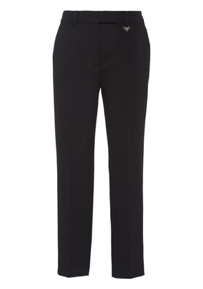 Prada grain-de-poudre cropped trousers - Black