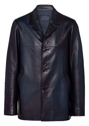 Prada leather caban jacket - Blue