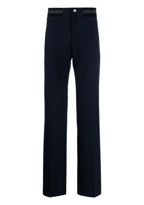 Off-White stripe-detail straight-leg trousers - Blue