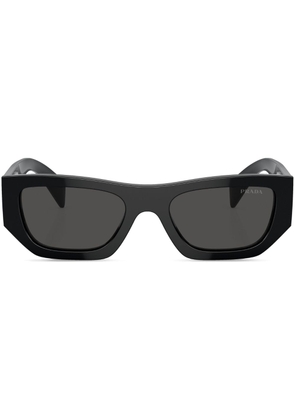 Prada Eyewear logo-lettering geometric sunglasses - Black