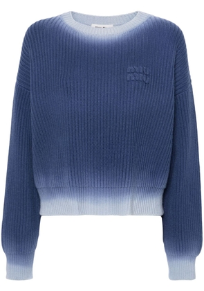 Miu Miu ombré-effect virgin-wool jumper - Blue