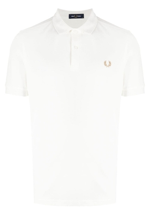 Fred Perry Laurel Wreath-embroidered cotton polo shirt - White