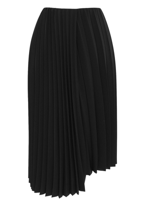 Saint Laurent asymmetrical pleated midi skirt - Black
