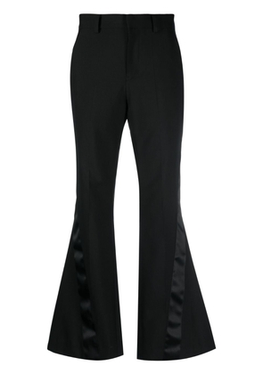 sacai side-stripe flared trousers - Black