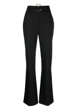 PINKO buckle-embellishment flared trousers - Black