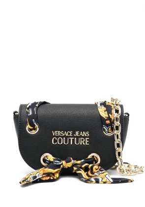 Versace Jeans Couture baroque-print detail shoulder bag - Black