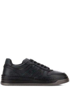 Hogan H630 panelled leather sneakers - Black