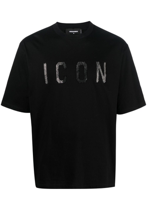 Dsquared2 Icon-print cotton T-shirt - Black