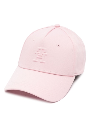 Tommy Hilfiger Iconic logo-embossed cotton cap - Pink