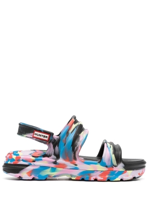 Hunter BLOOM Marble touch-strap sandals - Black
