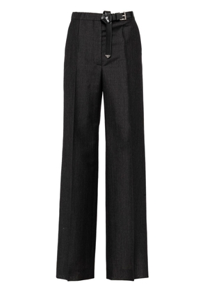 Prada kid-mohair tailored trousers - Black