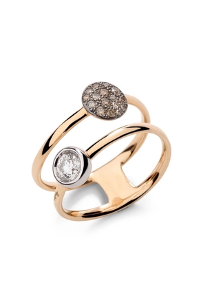 Pomellato 18kt rose gold Sabbia diamond ring