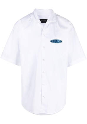 Dsquared2 logo print short sleeve shirt - White