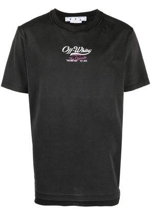 Off-White logo-print cotton T-shirt - Grey