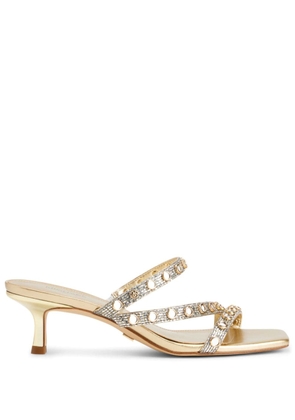 Michael Kors Celia embellished glitter-chain sandals - Gold