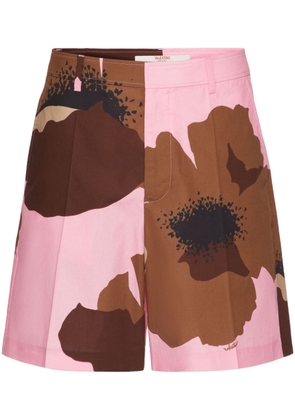 Valentino Garavani Flower Portrait-print bermuda shorts - Pink