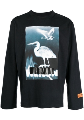 Heron Preston graphic-print long-sleeve sweatshirt - Black