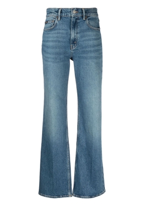 Polo Ralph Lauren whiskering-effect high-rise flared jeans - Blue