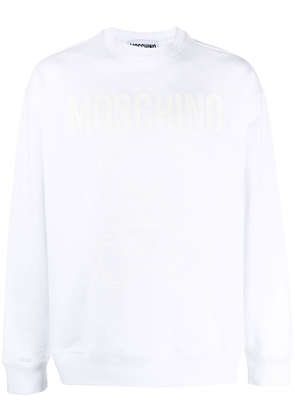 Moschino logo-print crew neck sweatshirt - White