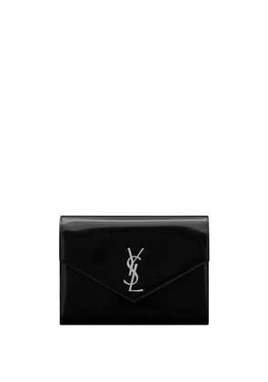 Saint Laurent Cassandre Envelope leather clutch bag - Black