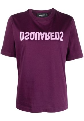 Dsquared2 D2 Reverse logo-print T-shirt - Purple