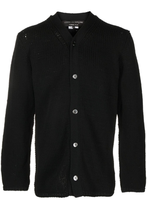 Comme des Garçons Homme Plus V-neck cable-knit detail cardigan - Black