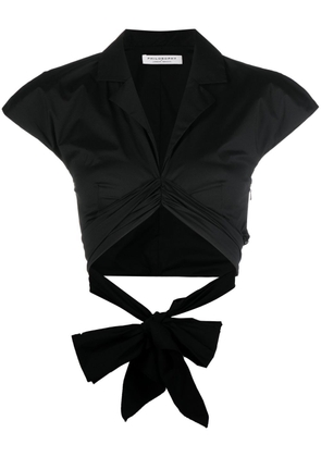 Philosophy Di Lorenzo Serafini cropped taffeta blouse - Black