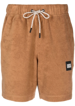 UGG logo-print cotton shorts - Brown