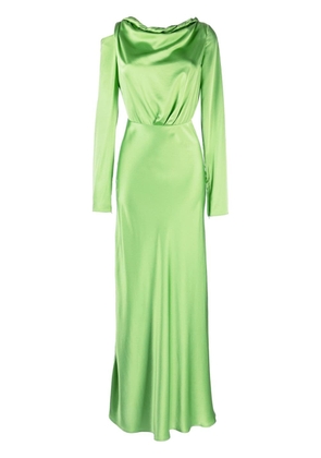 Rachel Gilbert Skye satin-finish silk dress - Green